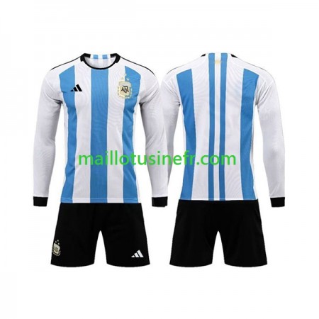 Maillot de Foot Argentine 3 Stars Domicile Coupe du monde 2022 Manches Longues - Enfant Maillot de Foot Argentine 3 Stars Domicile Coupe du monde 2022 Manches Longues - Enfant